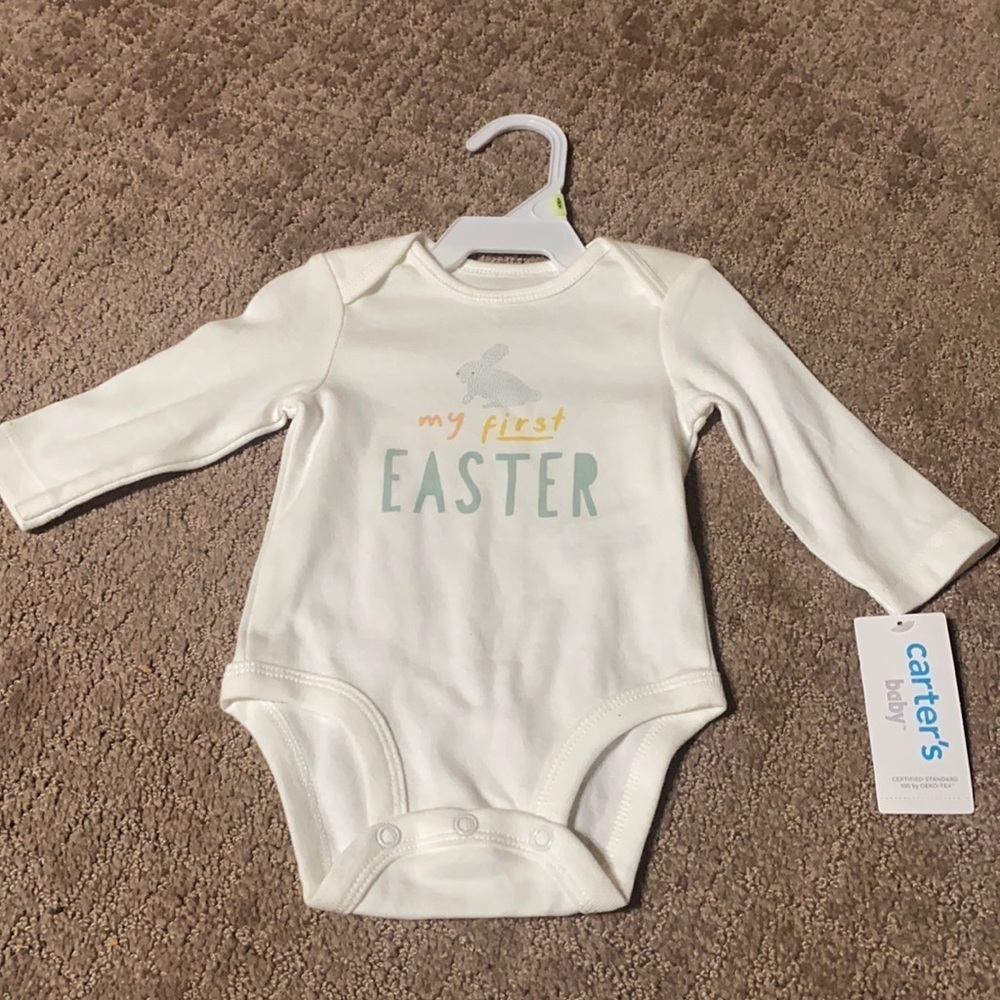 Carter’s My First Easter Onsie 3 Months NWT Infant Unisex Baby Romper Spring